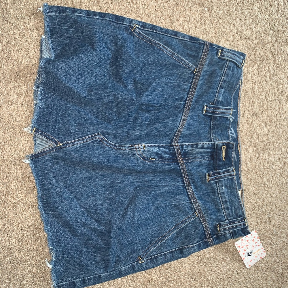 Free People Sidecar Mini Skirt NWT Saratoga Blue